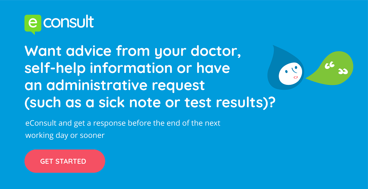 contact your doctors online and get a response by the end of the next working day